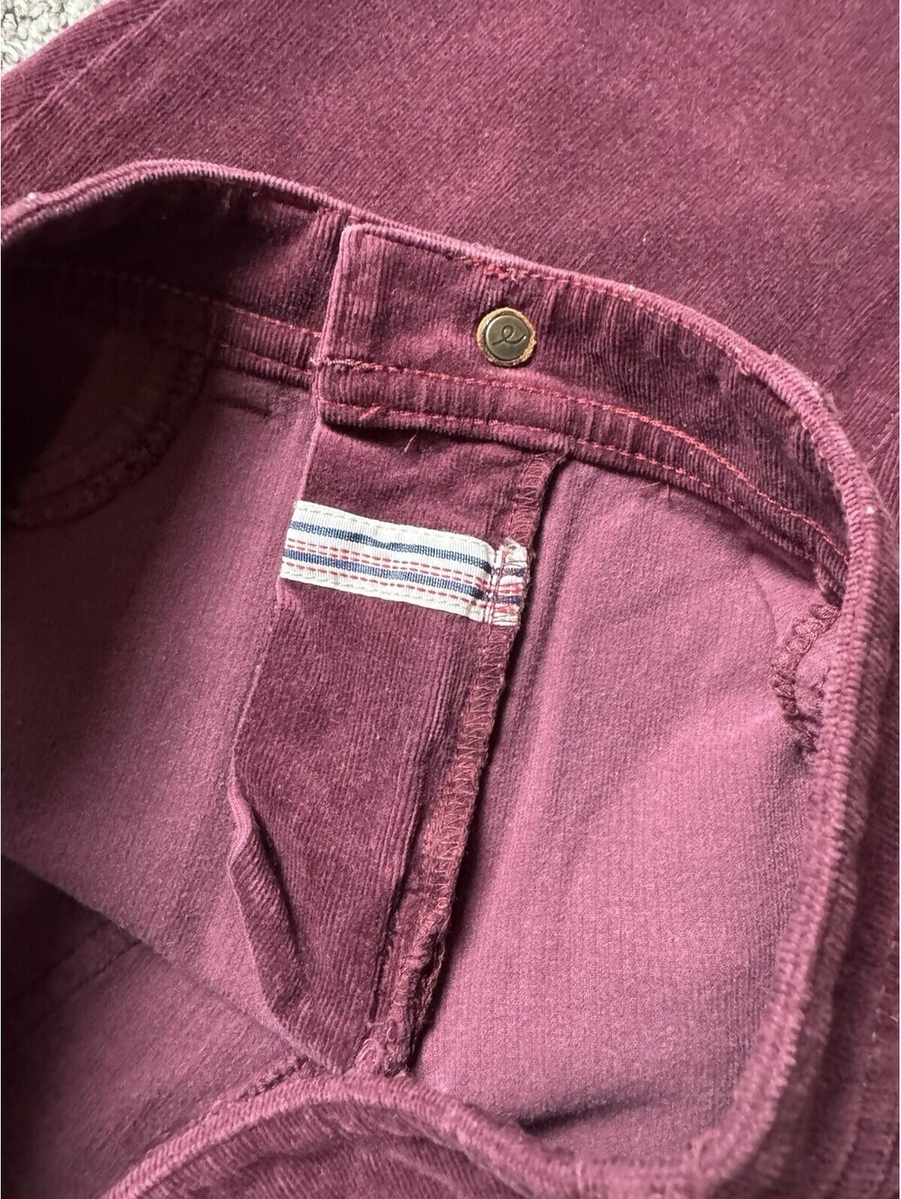 Anthropologie Pilcro and the letterpress Serif 27 Burgundy A at Corduroy Pants - Picture 8 of 9
